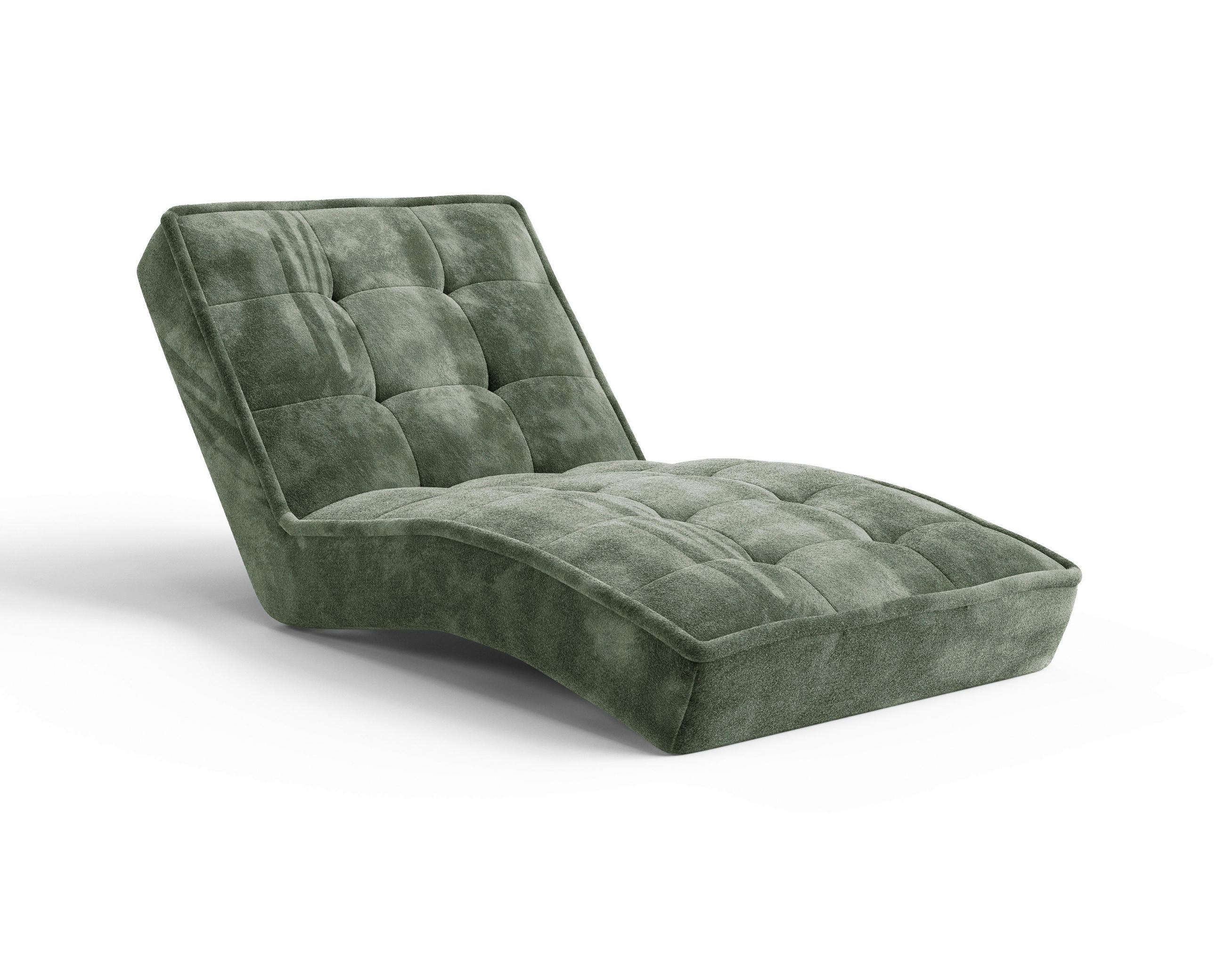 RELAXLIEGE Chenille Dunkelgrün  - Dunkelgrün/Schwarz, MODERN, Kunststoff/Textil (73/79/170cm) - Milino