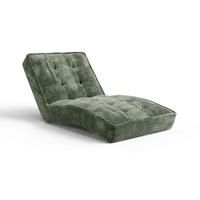 RELAXLIEGE Chenille Dunkelgrün  - Dunkelgrün/Schwarz, MODERN, Kunststoff/Textil (73/79/170cm) - Milino
