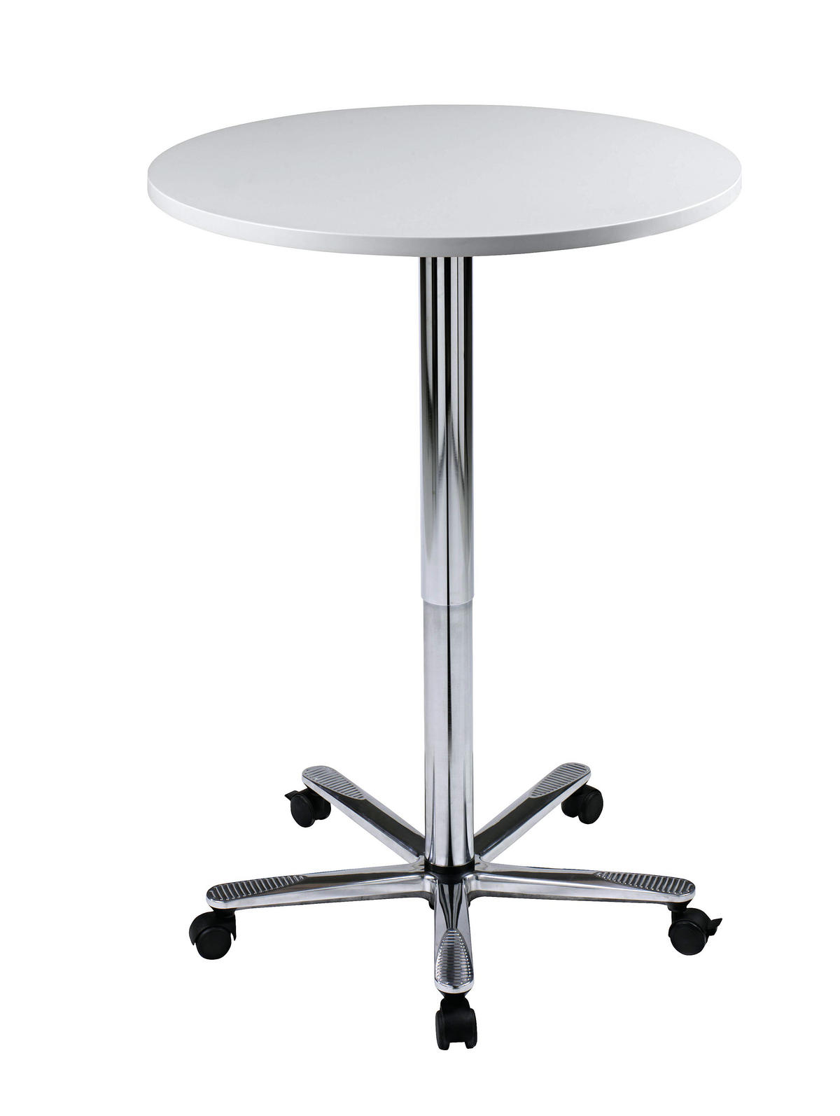 STEHTISCH 80/80/72-114 cm  - Chromfarben/Grau, KONVENTIONELL, Holzwerkstoff/Metall (80/80/72-114cm) - Venda