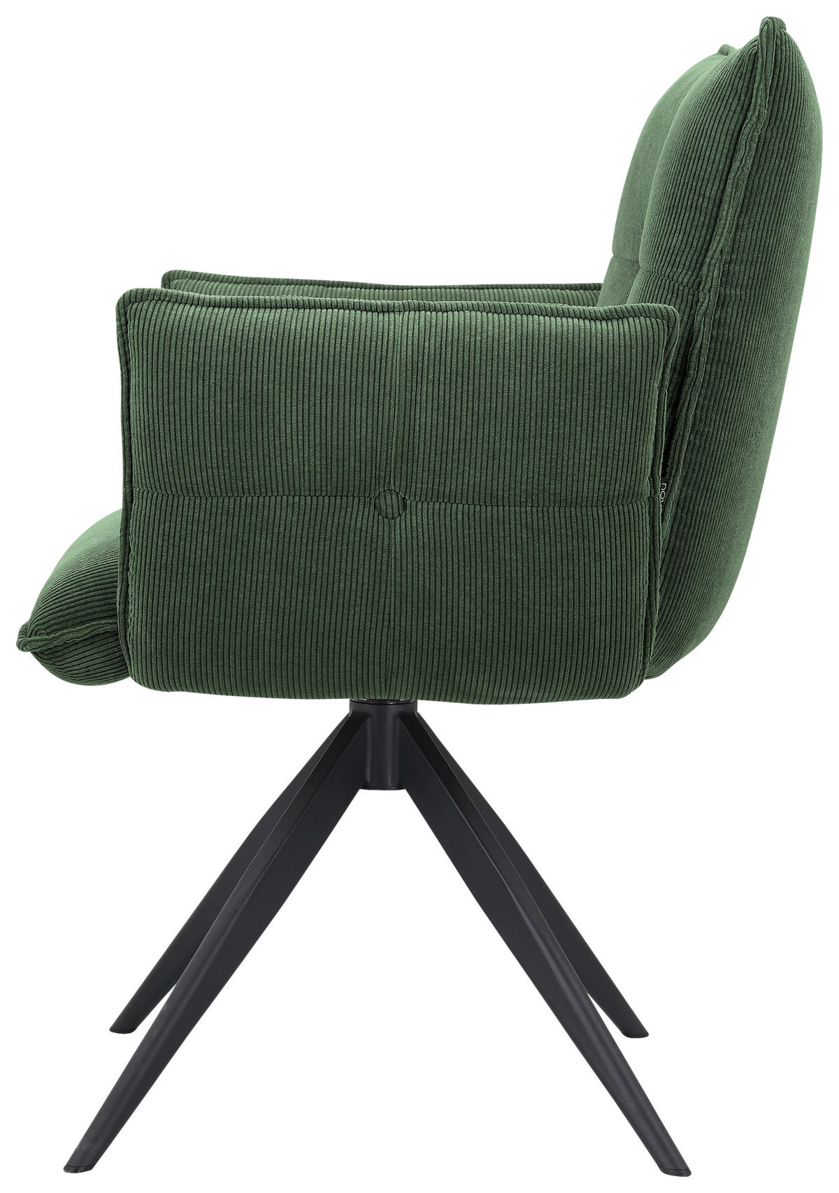 KAROSSZÉK zöld, fekete  - fekete/zöld, Design, textil/fém (63,5/85/63,5cm) - Novel