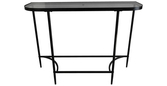 KONSOLENTISCH Schwarz  - Schwarz, Design, Glas/Metall (110/35/80cm) - Xora