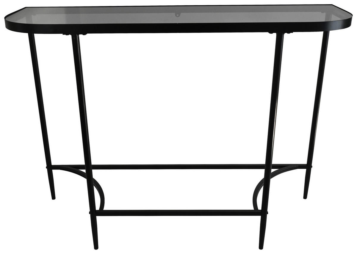 KONSOLENTISCH Schwarz  - Schwarz, Design, Glas/Metall (110/35/80cm) - Xora