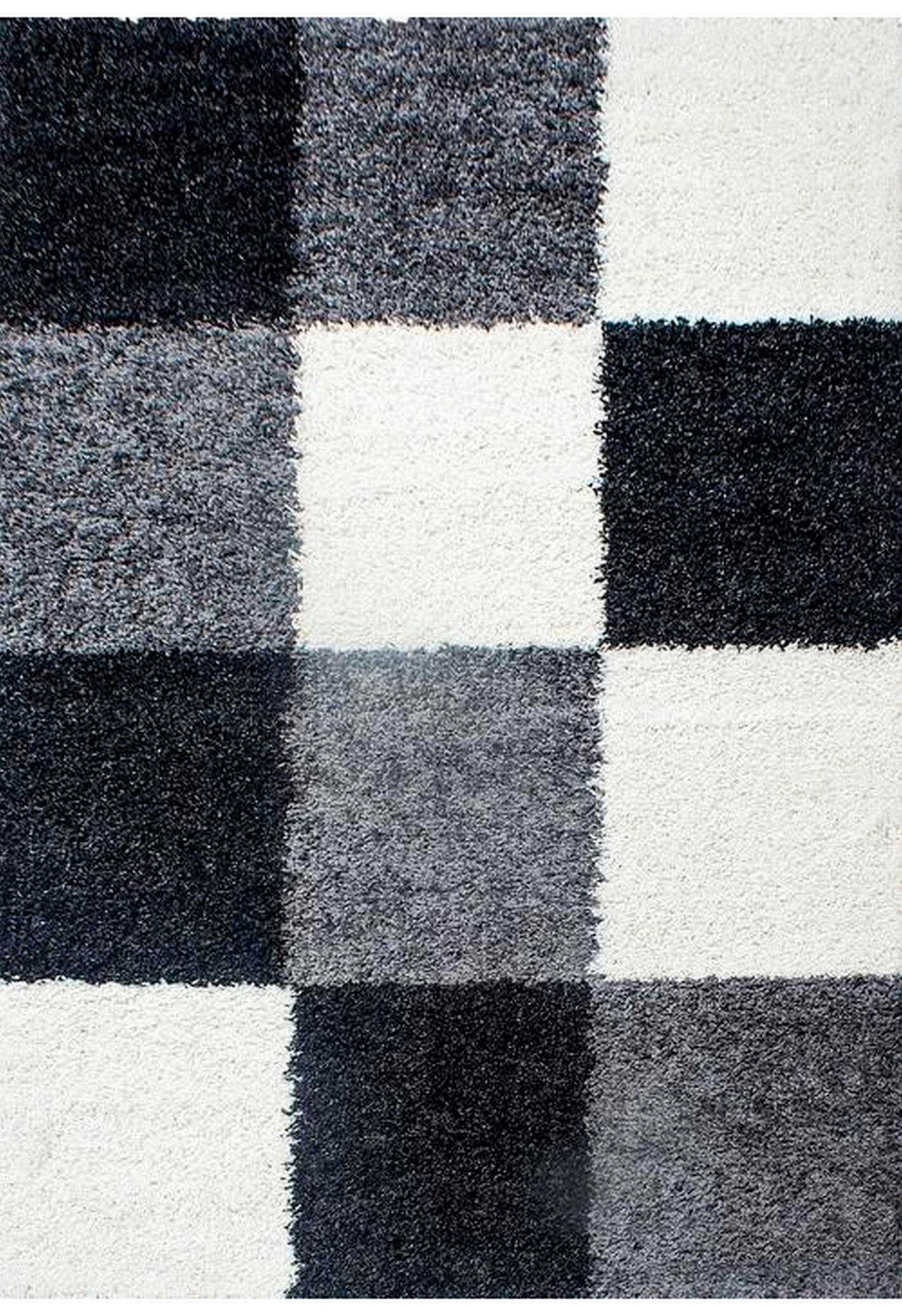 Hochflor Teppich Schwarz Life 120x170 Cm