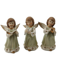 DEKORAČNÍ ANDĚL - zelená, Lifestyle, keramika (6,5/11,8/6cm) - X-Mas