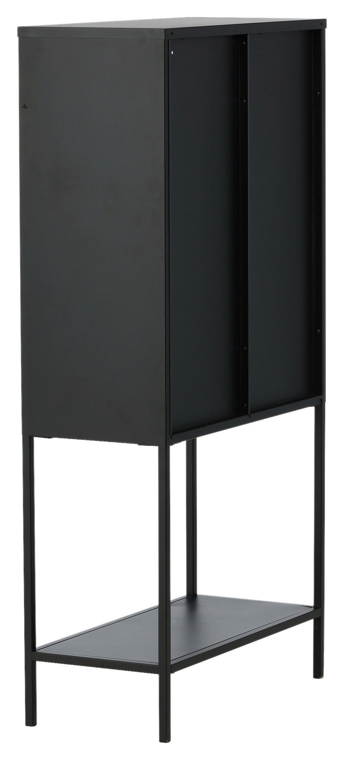 VITRINE in Schwarz  - Schwarz, Design, Metall (75/150/35cm) - Livetastic