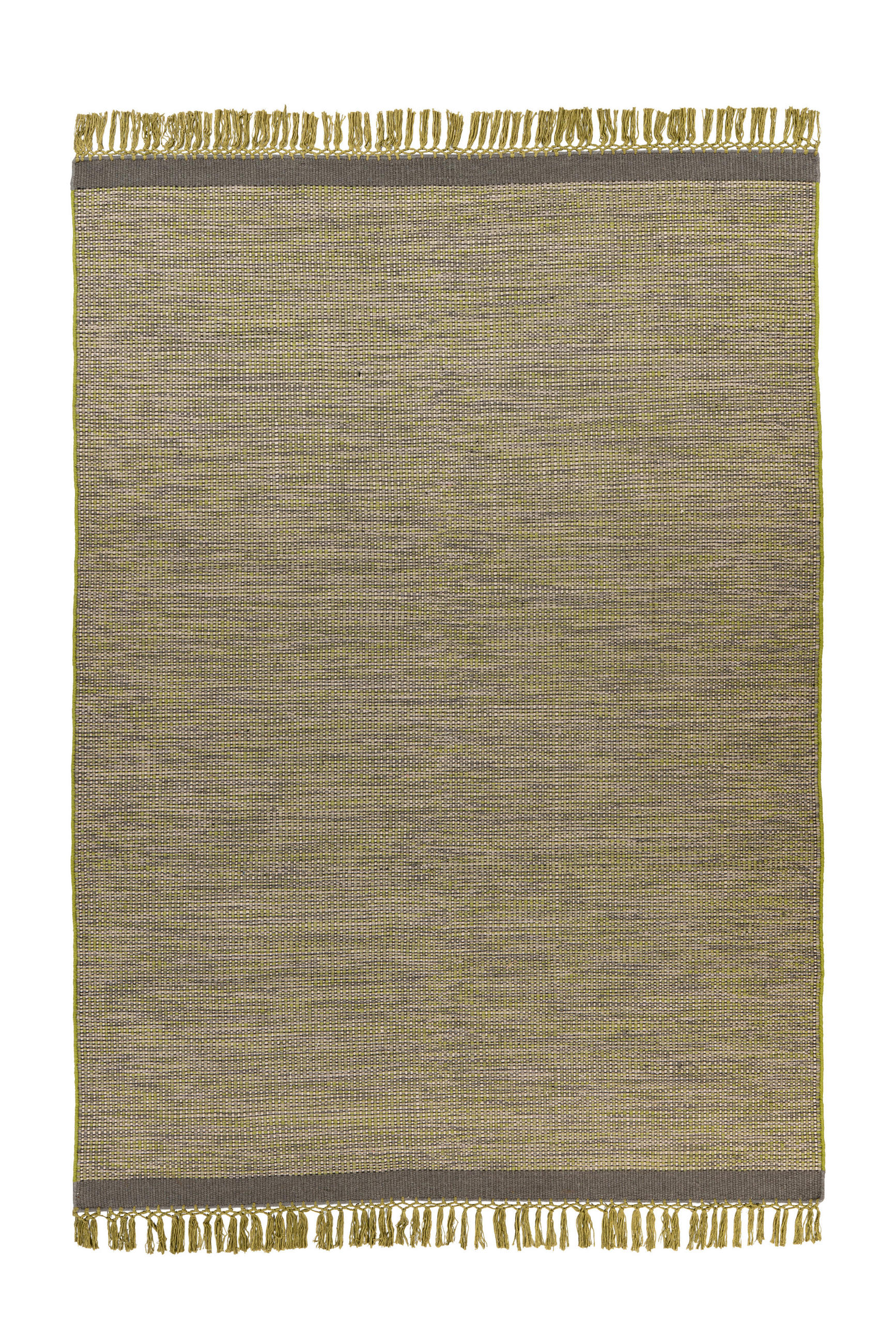 HANDVÄVD MATTA 170/240 cm  - grön/grå, Basics, textil (170/240cm) - Kayoom