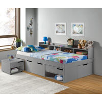 STAURAUMBETT 90/200 cm  in Grau  - Naturfarben/Grau, Basics, Holz/Holzwerkstoff (90/200cm) - MID.YOU