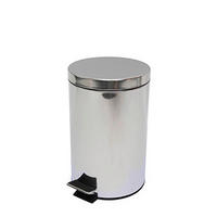 TRETEIMER MIRROR FINISH 12 L  - Edelstahlfarben/Schwarz, Basics, Kunststoff/Metall (30.5/37.5/24cm) - Spirella