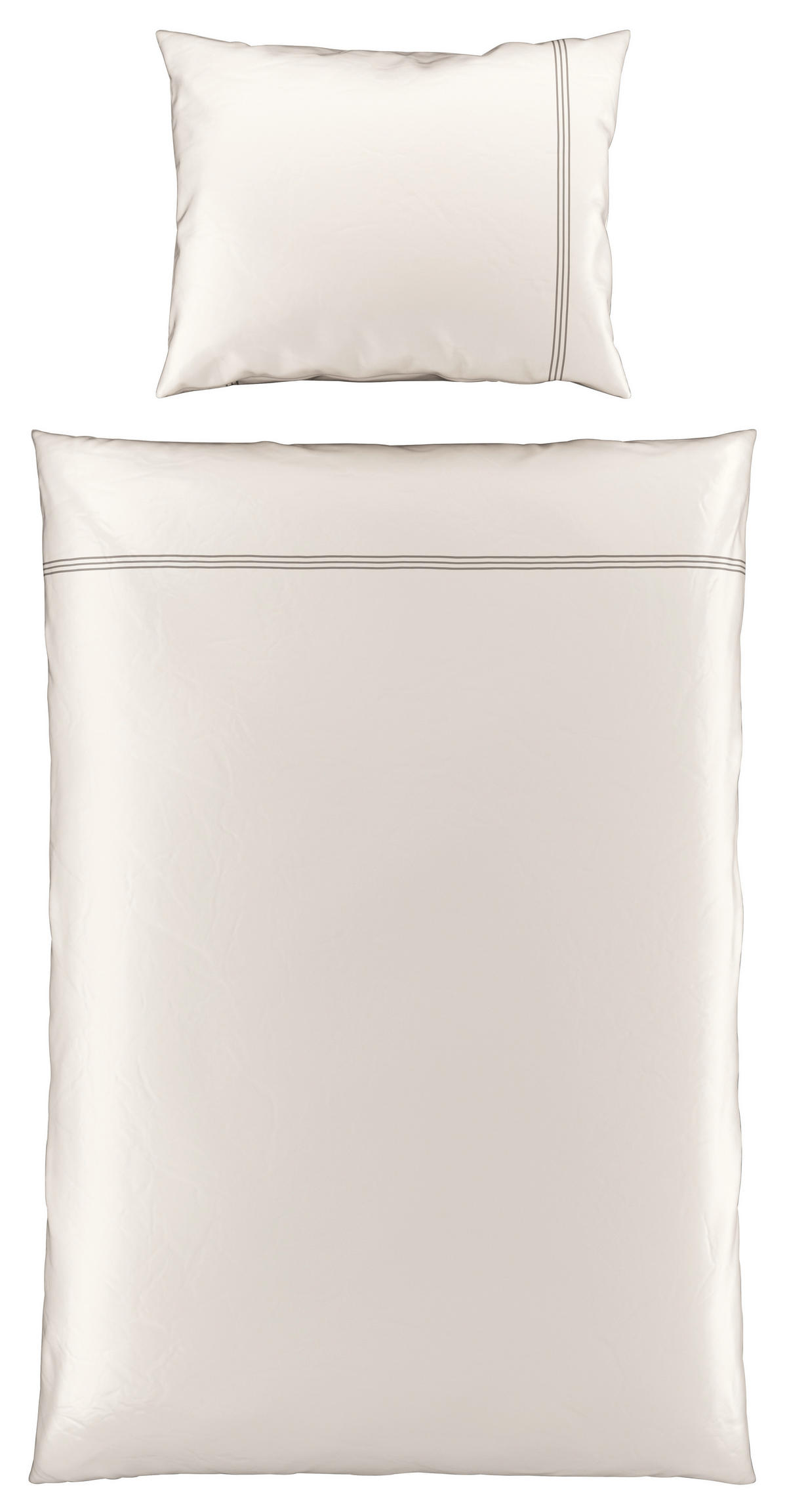 POSTEĽNÁ BIELIZEŇ, satén, krémová, 140/200 cm - krémová, Natur, textil (140/200cm) - Bio:Vio