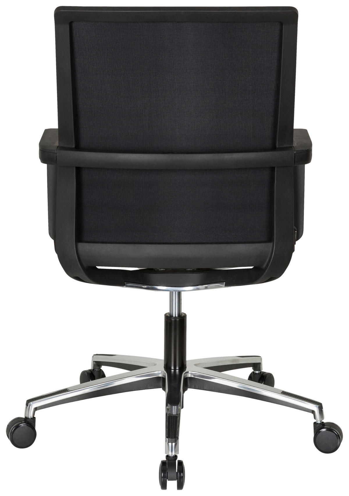 SNURRSTOL  i flatväv svart  - aluminiumfärg/svart, Modern, metall/textil (57/105/55cm) - MID.YOU