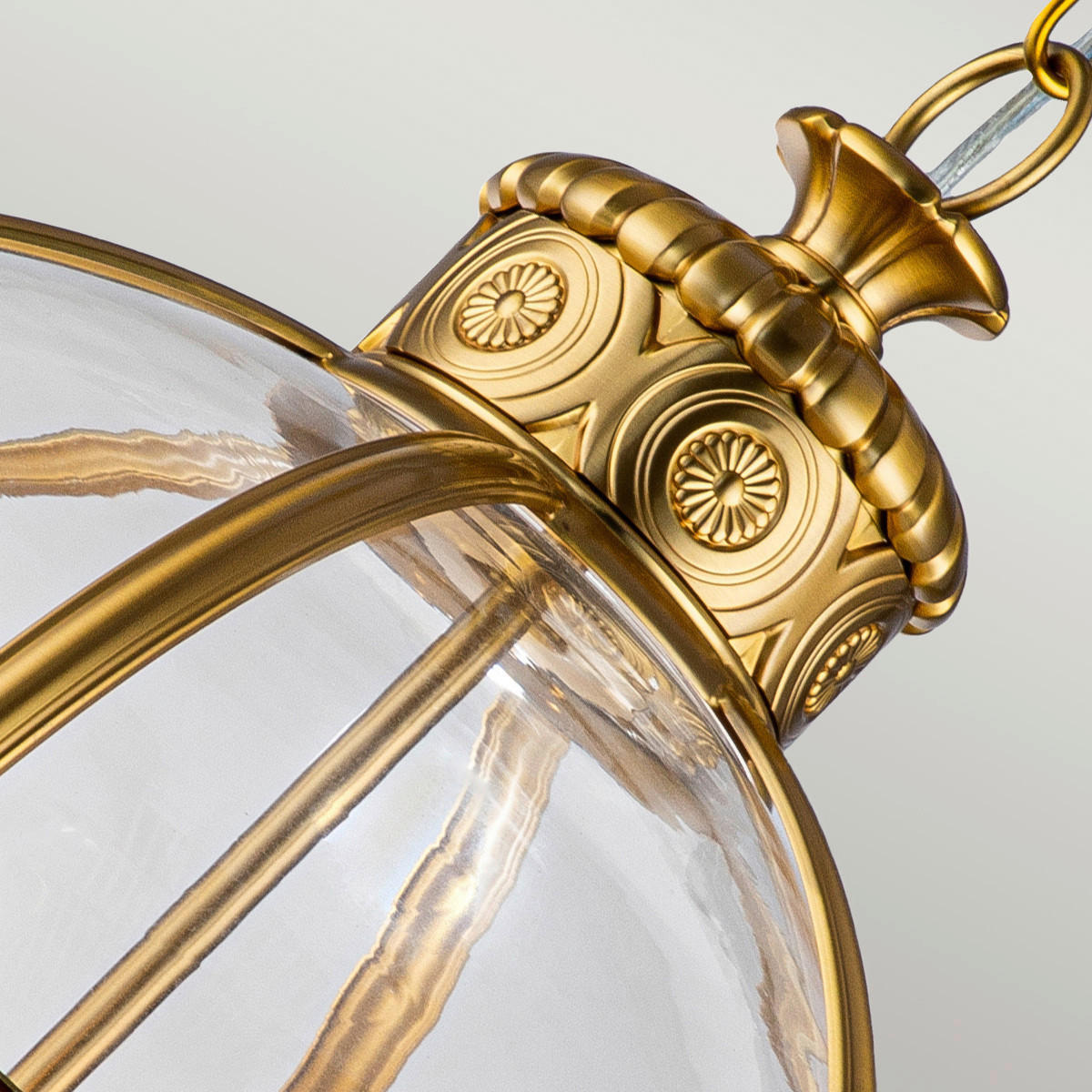 KRONLEUCHTER 49.8/83.2 cm    - Messingfarben, Konventionell, Glas/Metall (49.8/83.2cm) - Elstead Lighting