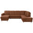 WOHNLANDSCHAFT in Leder Braun - Chromfarben/Braun, Design, Leder/Kunststoff (167/301/198cm) - Xora WOHNLANDSCHAFT in Leder Braun - Chromfarben/Braun, Design, Leder/Kunststoff (167/301/198cm) - Xora