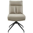 STUHL - Taupe/Schwarz, Design, Textil/Metall (51,5/89,5/65cm) - Novel