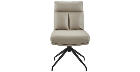 STUHL - Taupe/Schwarz, Design, Textil/Metall (51,5/89,5/65cm) - Novel