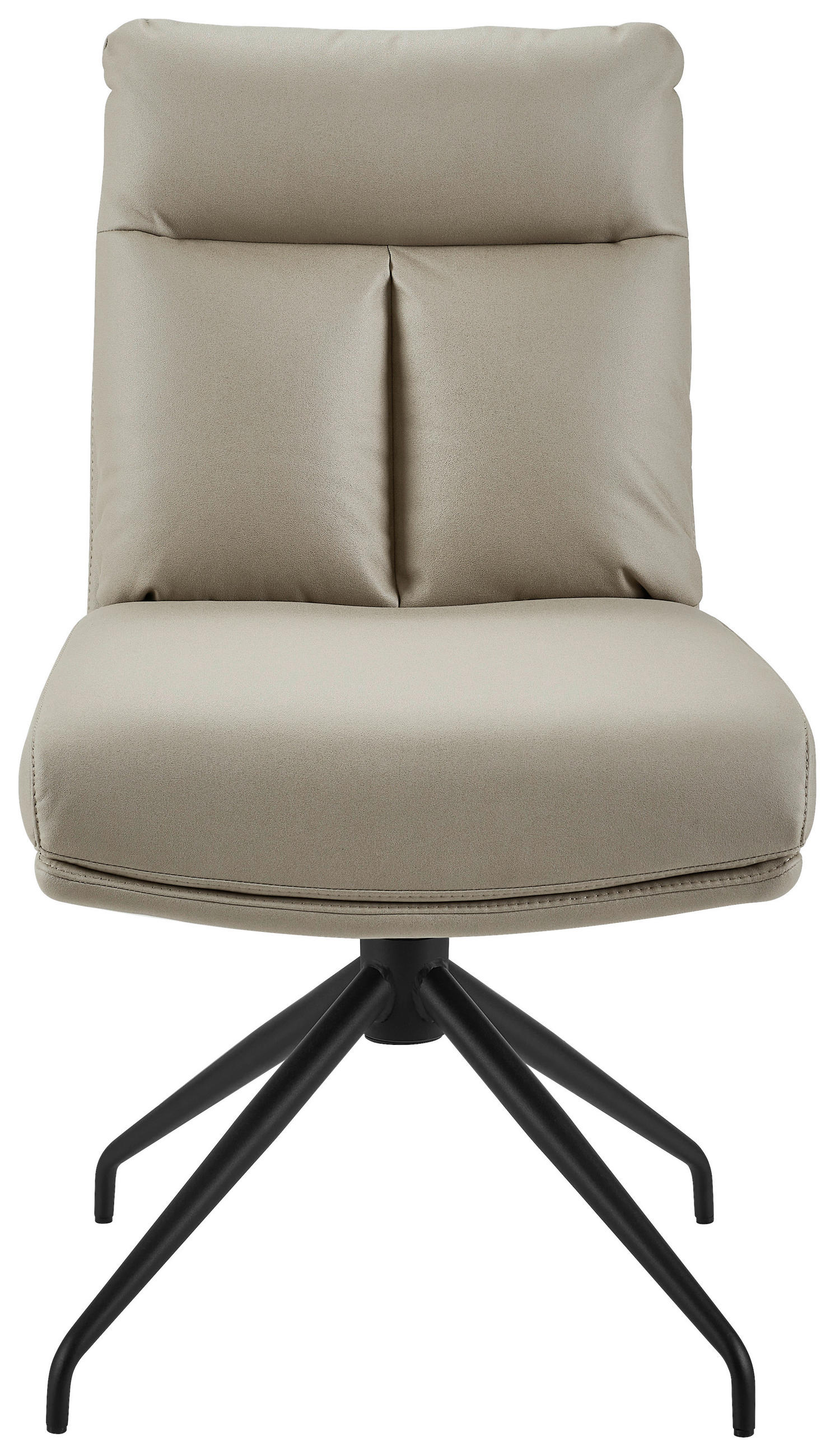 STUHL - Taupe/Schwarz, Design, Textil/Metall (51,5/89,5/65cm) - Novel