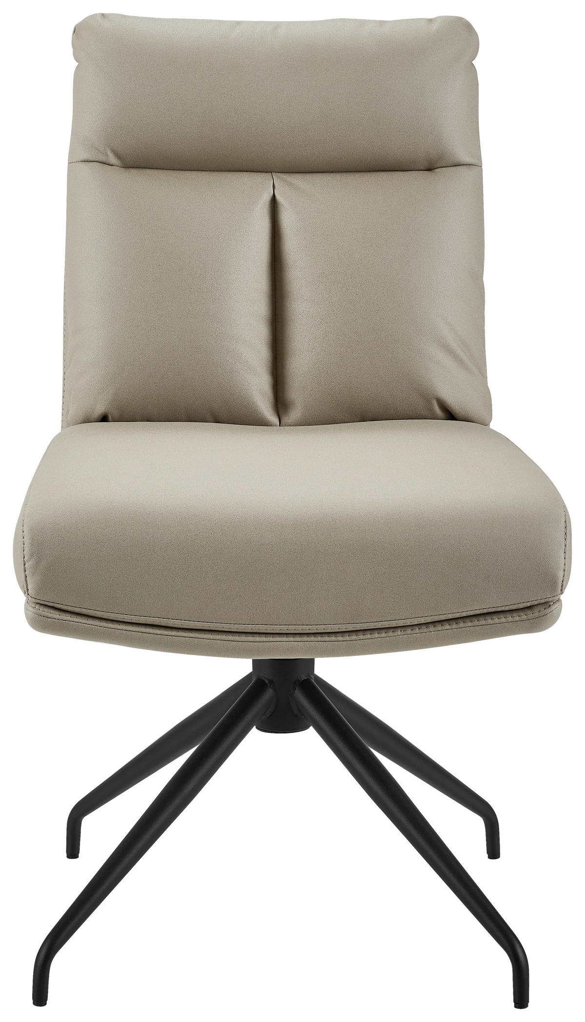 STUHL - Taupe/Schwarz, Design, Textil/Metall (51,5/89,5/65cm) - Novel