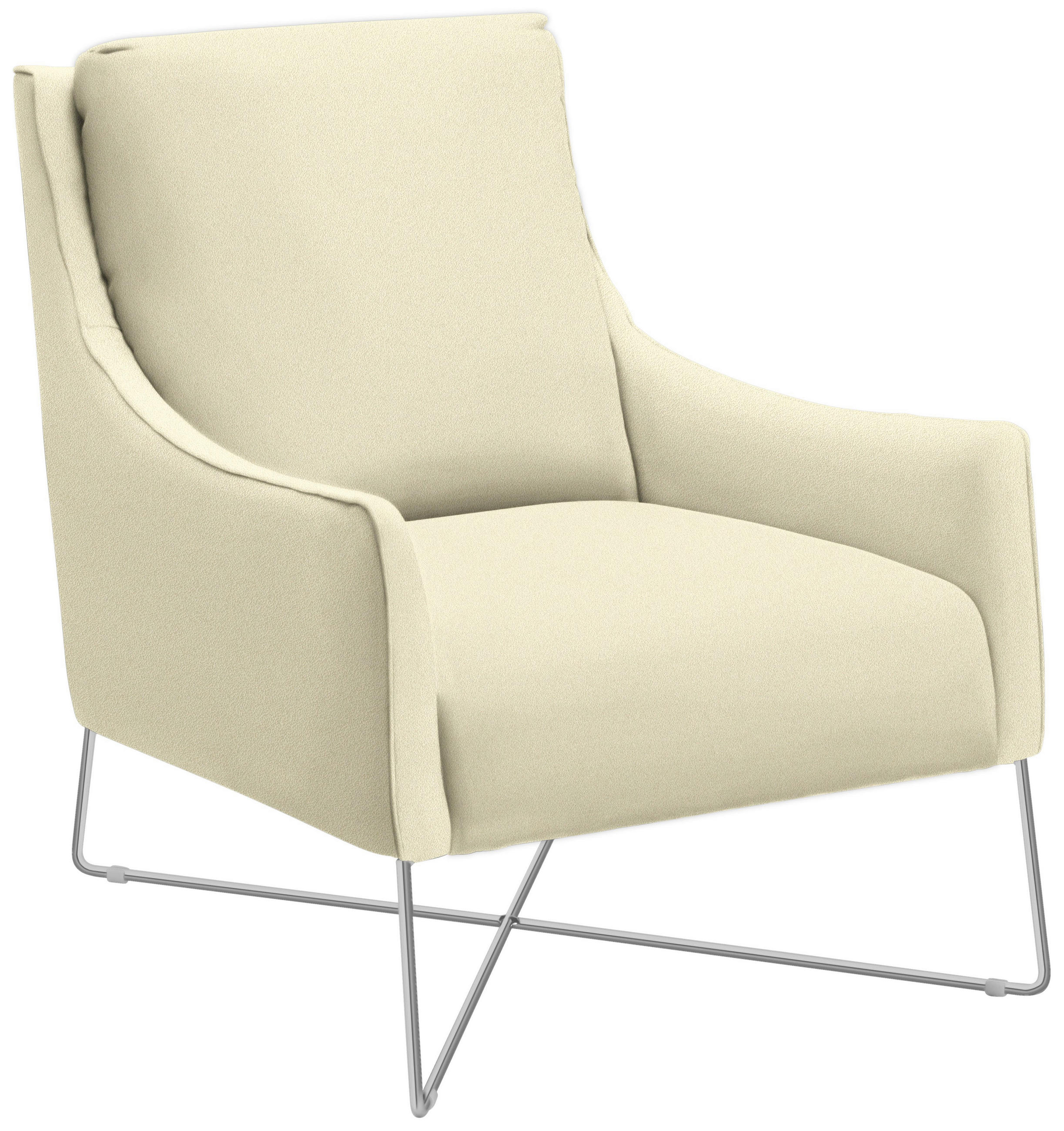 Sessel in Leder Creme