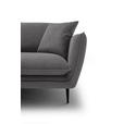 ECKSOFA  in Webstoff Taupe  196/304 cm  - Taupe/Schwarz, KONVENTIONELL, Textil/Metall (196/304cm) - Hom`in
