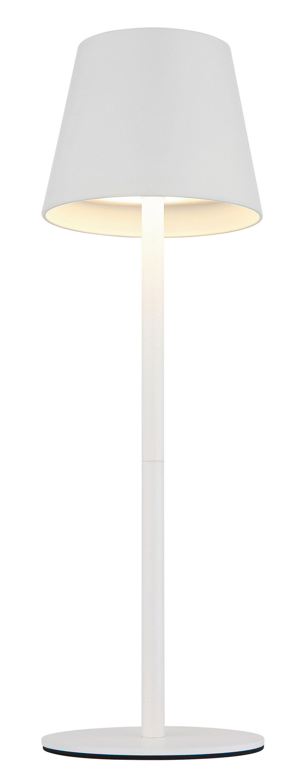 AKKU-TISCHLEUCHTE 10,6/36 cm   - Weiß, Design, Kunststoff/Metall (10,6/36cm) - Globo