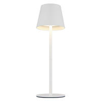 AKKU-TISCHLEUCHTE - Weiss, Design, Kunststoff/Metall (10,6/36cm) - Globo