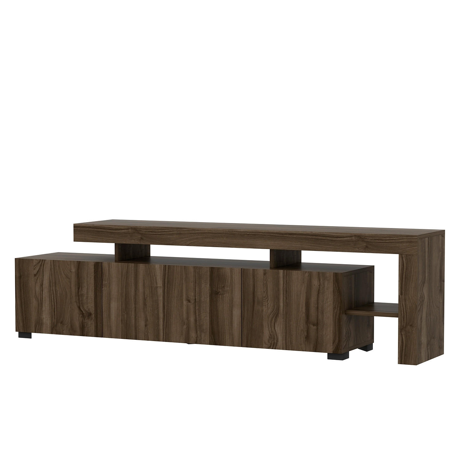 Livetastic Lowboard Beliz TV-Schrank Nussbaum 192x53x37 cm