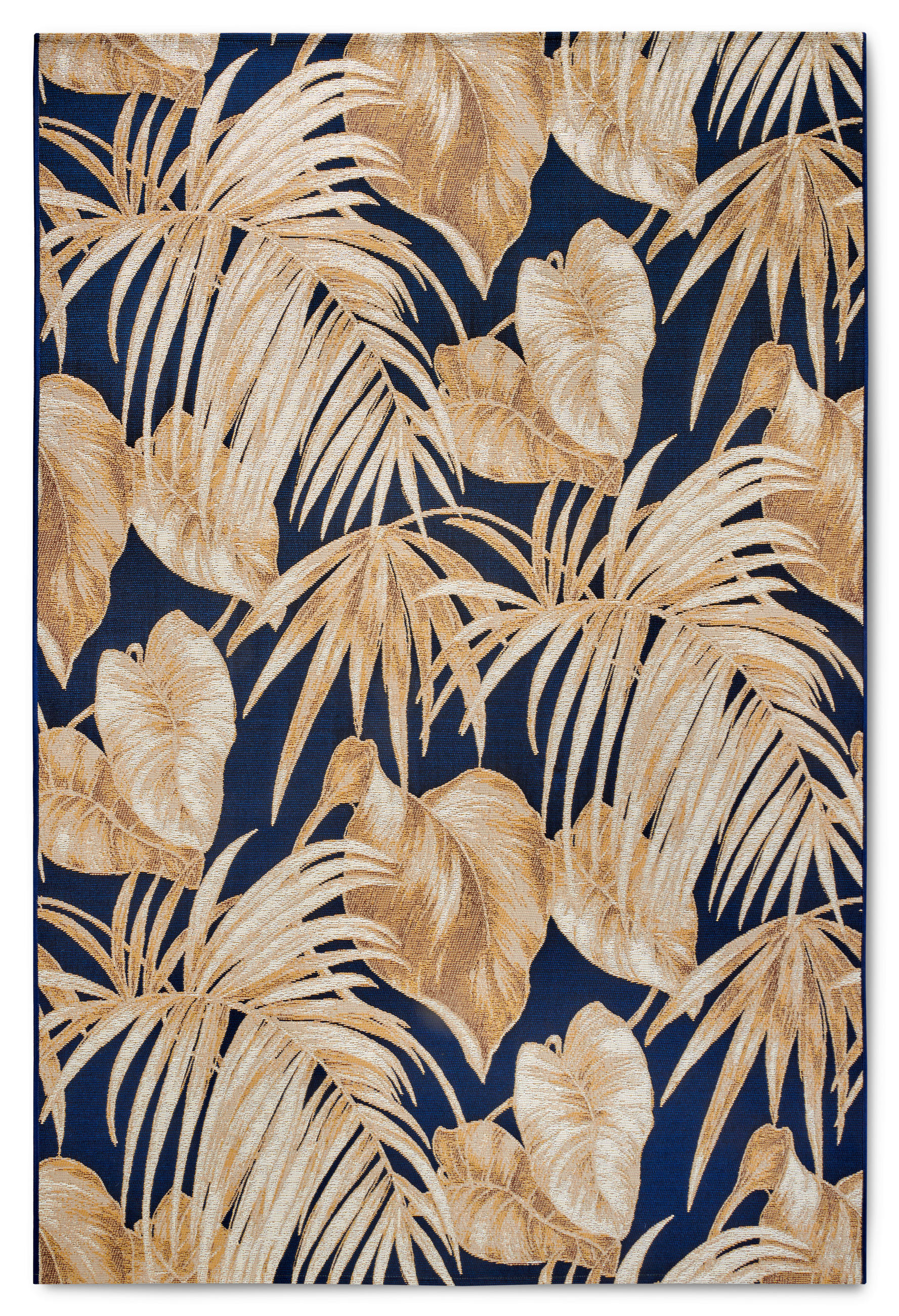 OUTDOORTEPPICH 120/180 cm Kollektion 1767 Goldfarben, Dunkelblau  - Goldfarben/Dunkelblau, Design, Kunststoff (120/180cm) - Villeroy & Boch