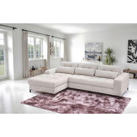ECKSOFA in Struktur Beige  176/255 cm  - Beige/Schwarz, Design, Textil/Metall (176/255cm) - Livetastic