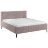 POLSTERBETT gepolstertes Kopfteil, Lattenrost 180/200 cm  in Taupe  - Taupe/Schwarz, Trend, Holz/Textil (180/200cm) - home24