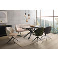 ESSTISCH in Metall, Glas, Keramik 180-230/90/76 cm  - Schwarz/Grau, Design, Glas/Keramik (180-230/90/76cm) - Novel