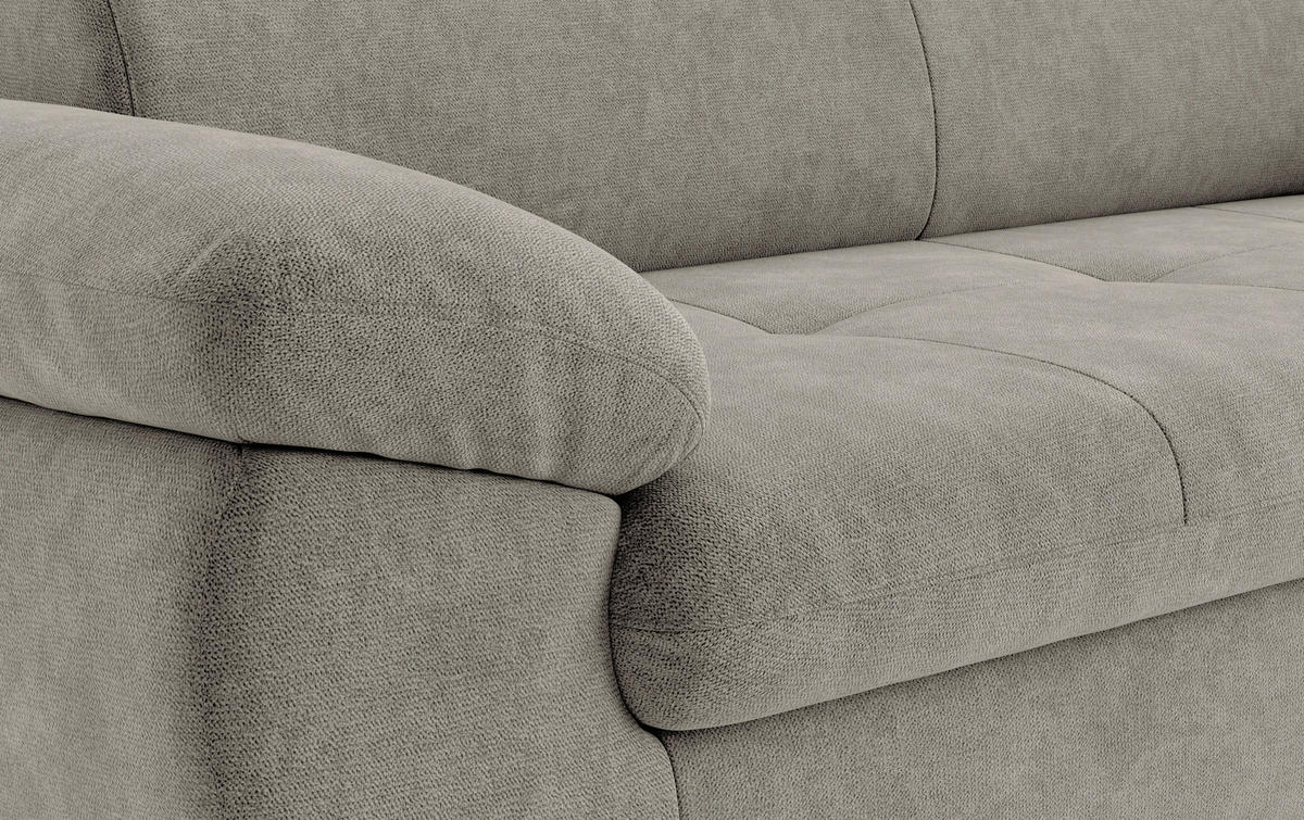 3-SITZER-SOFA in Schlammfarben  - Schlammfarben/Schwarz, Textil/Metall (215/84/100cm) - MID.YOU