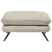 HOCKER Cord Hellgrau  - Hellgrau/Schwarz, MODERN, Textil/Metall (90/45/60cm) - Pure Home Lifestyle