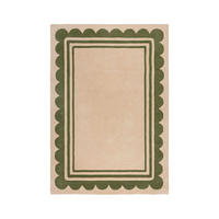 HANDWEBTEPPICH 160/230 cm LOIS Grün, Beige  - Beige/Grün, KONVENTIONELL, Textil (160/230cm)