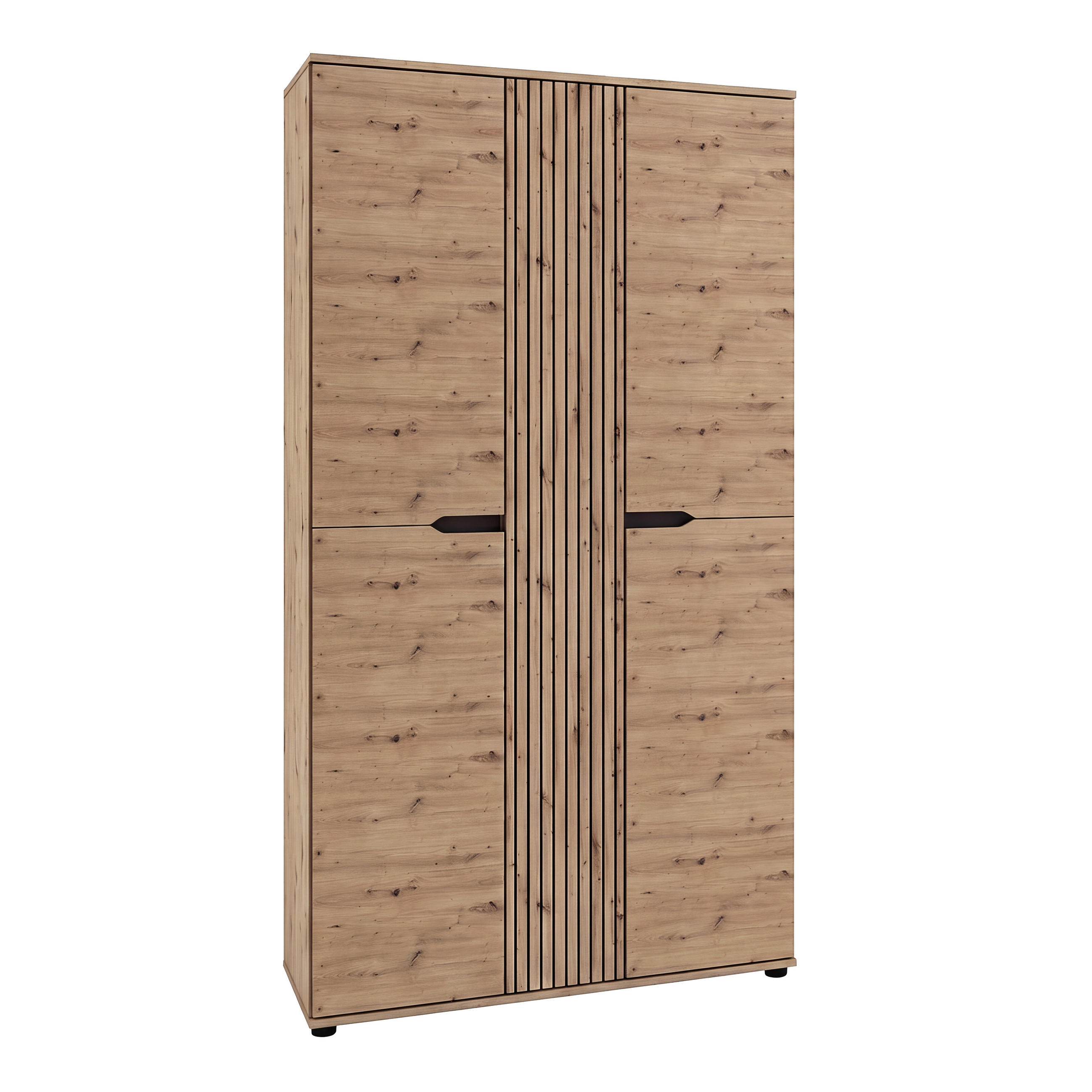 GARDEROBENSCHRANK  in 104/191/37 cm  - Schwarz/Eiche Artisan, Design, Holzwerkstoff/Kunststoff (104/191/37cm) - MID.YOU