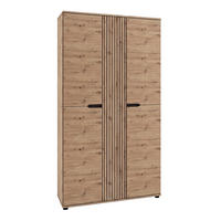 GARDEROBENSCHRANK  in 104/191/37 cm  - Schwarz/Eiche Artisan, Design, Holzwerkstoff/Kunststoff (104/191/37cm) - MID.YOU