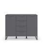 SIDEBOARD  in 120/92/42 cm  - Dunkelgrau, Design, Holzwerkstoff/Metall (120/92/42cm) - Xora