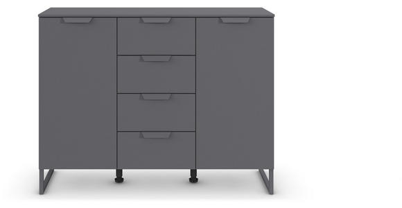 SIDEBOARD  in 120/92/42 cm  - Dunkelgrau, Design, Holzwerkstoff/Metall (120/92/42cm) - Xora