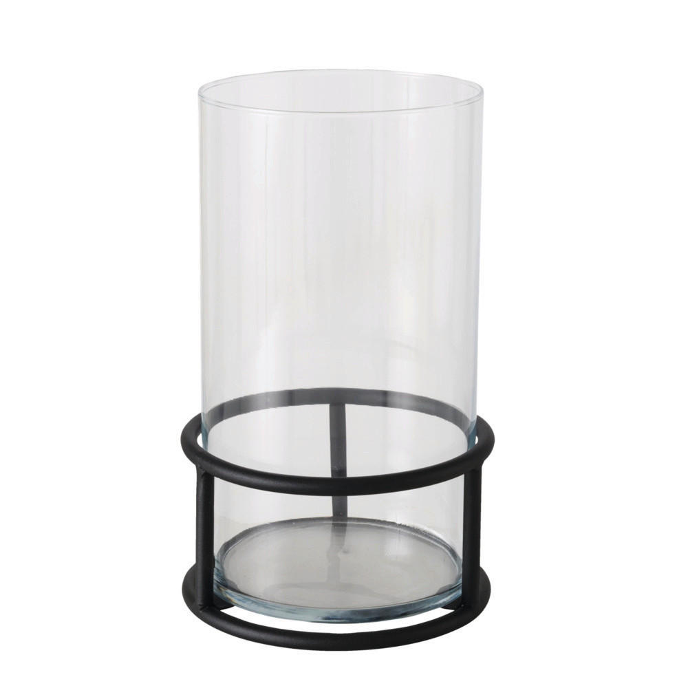 WINDLICHT  - Schwarz, Basics, Glas/Metall (18/30cm) - Boltze Home