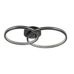 LED-DECKENLEUCHTE 55/35/8 cm   - Chromfarben/Schwarz, Basics, Kunststoff/Metall (55/35/8cm) - Boxxx