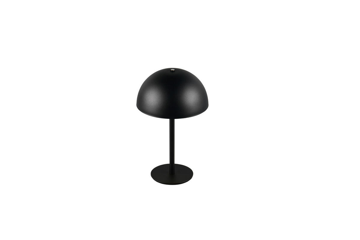 AKKU-TISCHLEUCHTE - Schwarz, Trend, Metall (13/21cm)