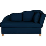 LIEGE  in Chenille, Flachgewebe Dunkelblau  - Dunkelblau, LIFESTYLE, Holz/Textil (180/97/85cm) - Novel