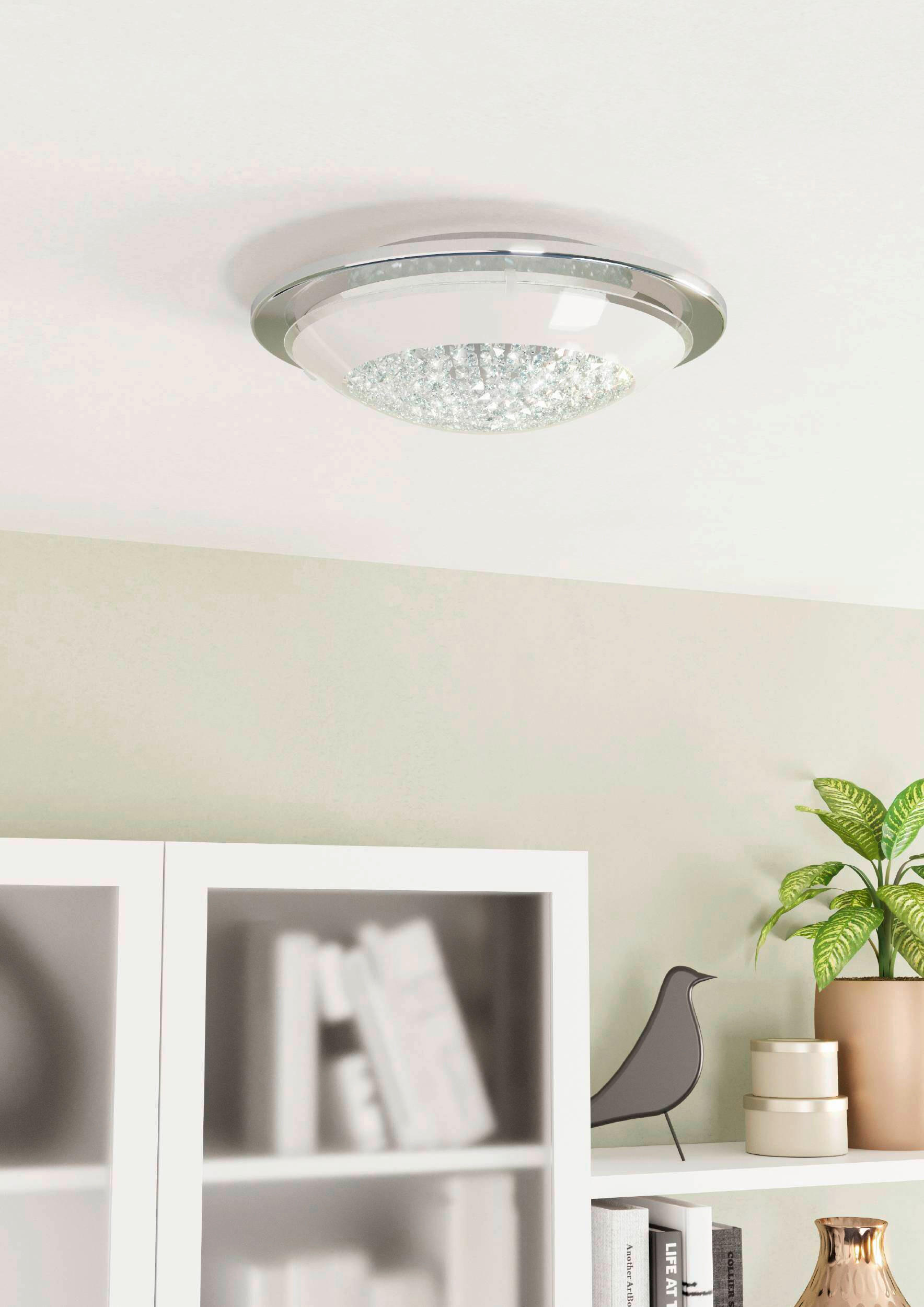 TAKLAMPA Acolla 3,6 W 29/8,5 cm  - vit/kromfärg, Design, metall/glas (29/8,5cm) - Eglo