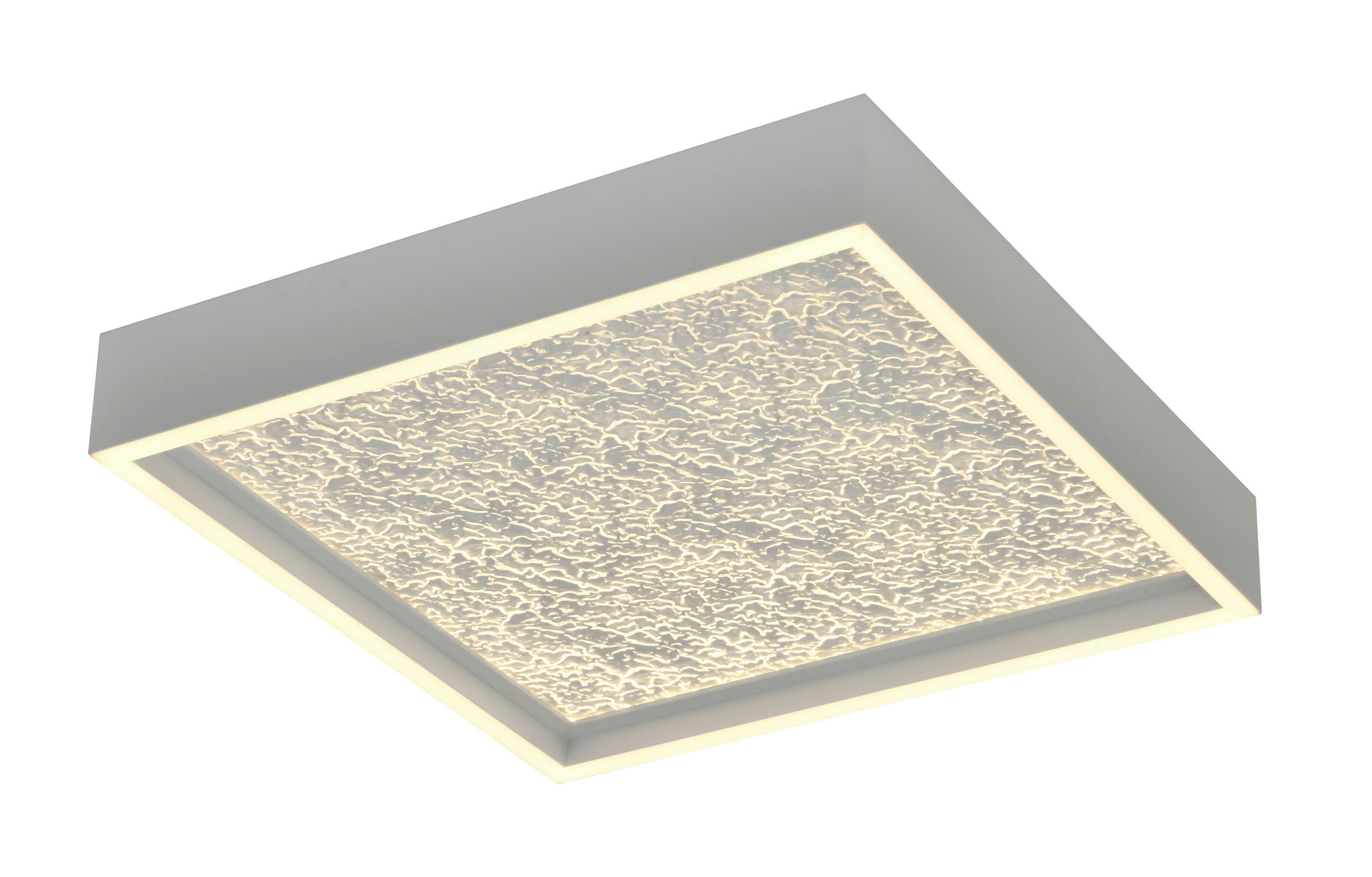 LED-DECKENLEUCHTE Bormes 40/40/6,5 cm  - Weiß, Design, Kunststoff/Metall (40/40/6,5cm)