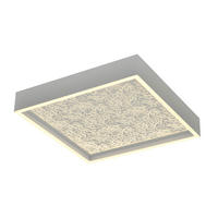 LED-DECKENLEUCHTE Bormes 40/40/6,5 cm  - Weiß, Design, Kunststoff/Metall (40/40/6,5cm)