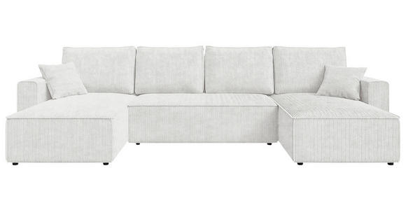 WOHNLANDSCHAFT  in Cord Naturfarben  - Schwarz/Naturfarben, KONVENTIONELL, Kunststoff/Textil (140/305/140cm) - Carryhome