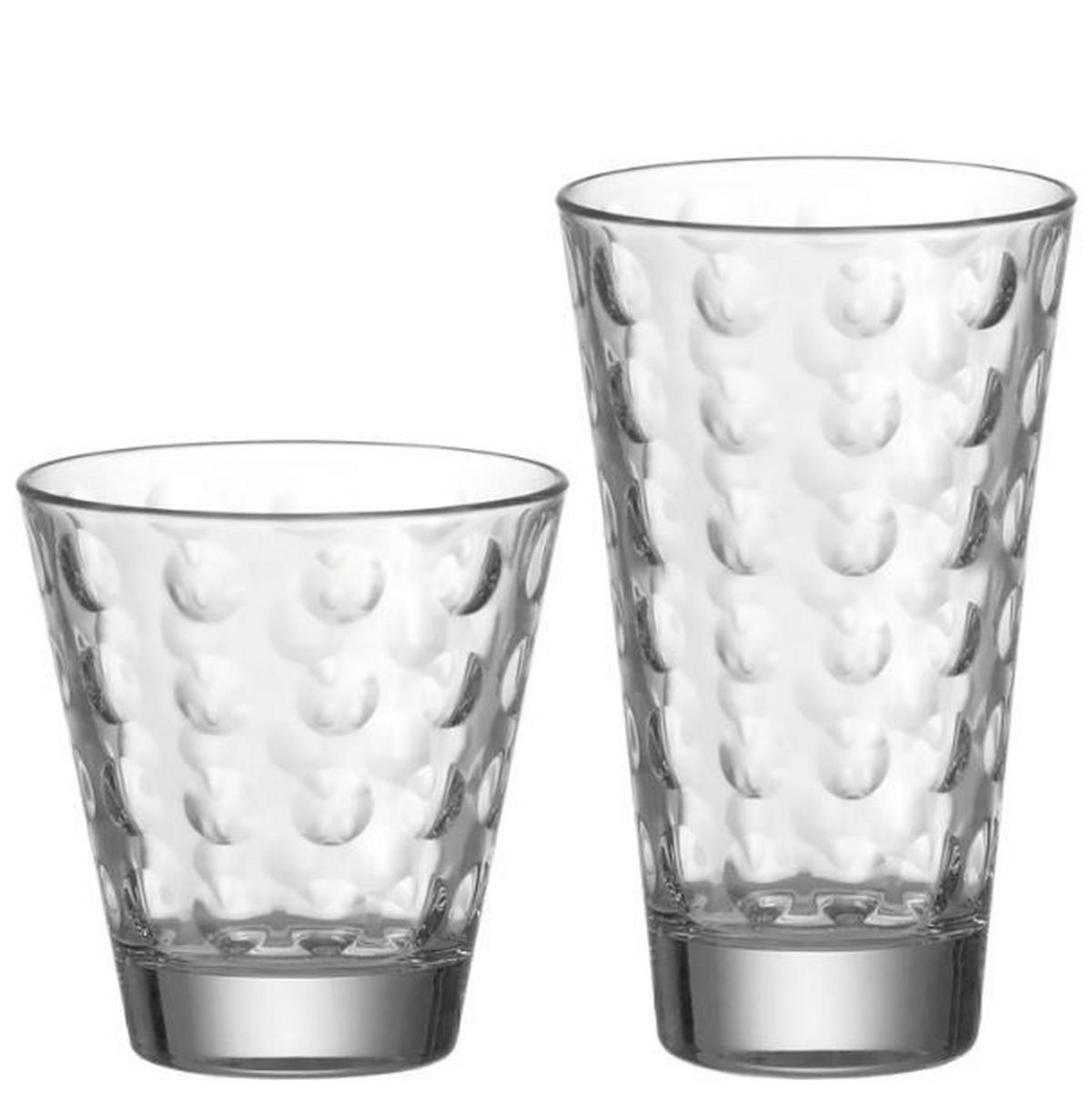 GLÄSERSET Optic  8-teilig  - Transparent, Glas - Leonardo