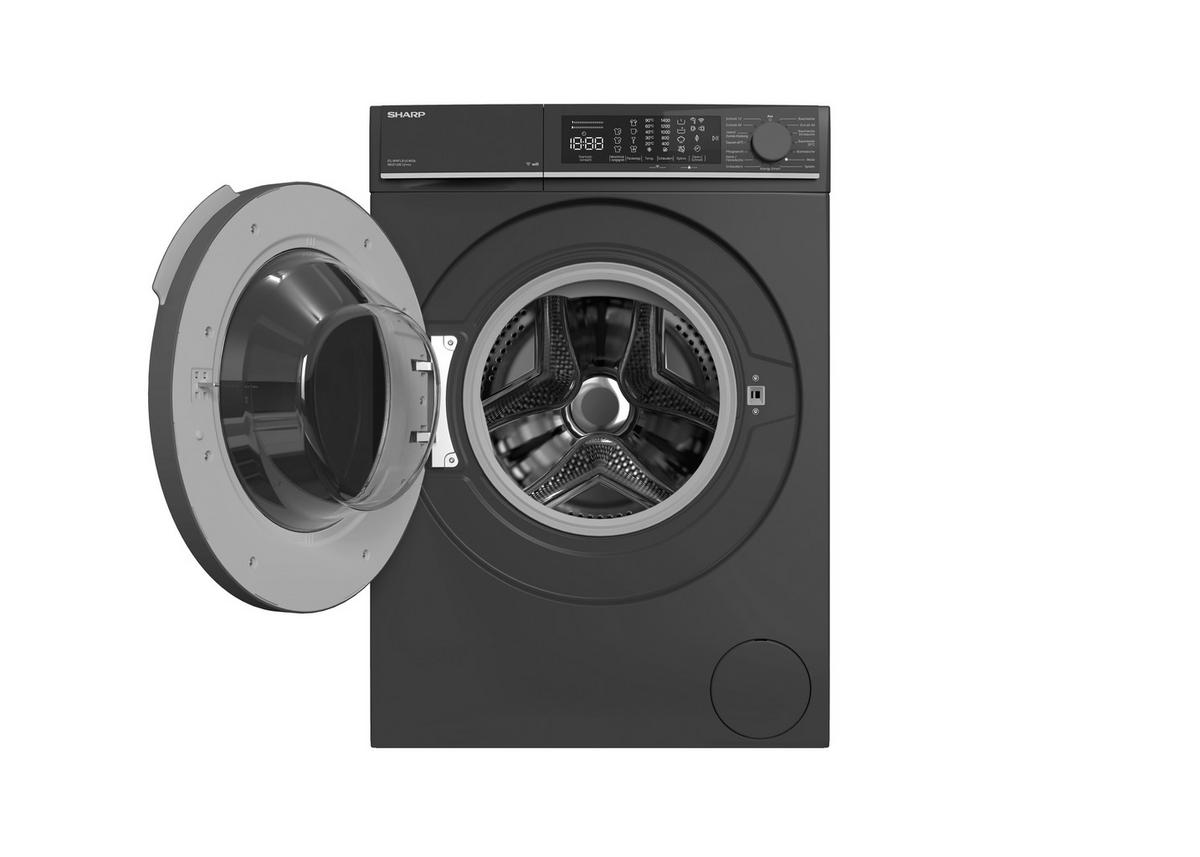 WASCHMASCHINE ES-WNFL814CMDA-DE  - Schwarz, Basics, Glas/Kunststoff (60/85/56cm) - Sharp
