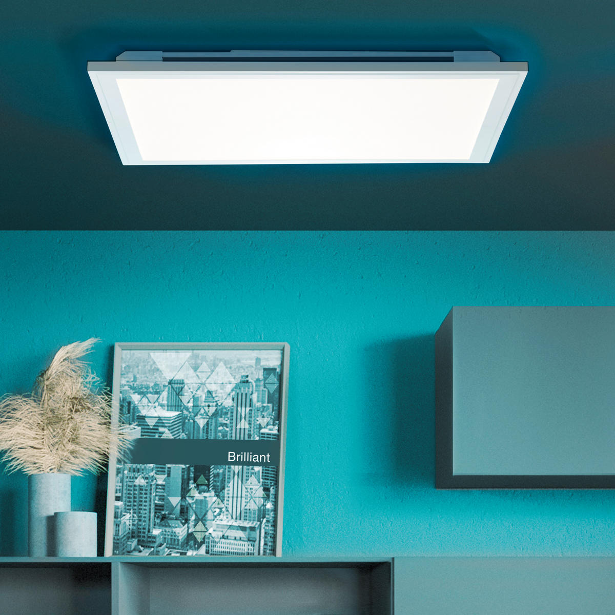 STROPNÍ LED SVÍTIDLO, 5,3/39,6/39,6 cm - bílá, Design, kov/plast (5,3/39,6/39,6cm) - Novel