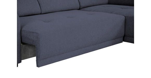 ECKSOFA Blau Struktur - Blau/Schwarz, Design, Kunststoff/Textil (284/205cm) - Xora