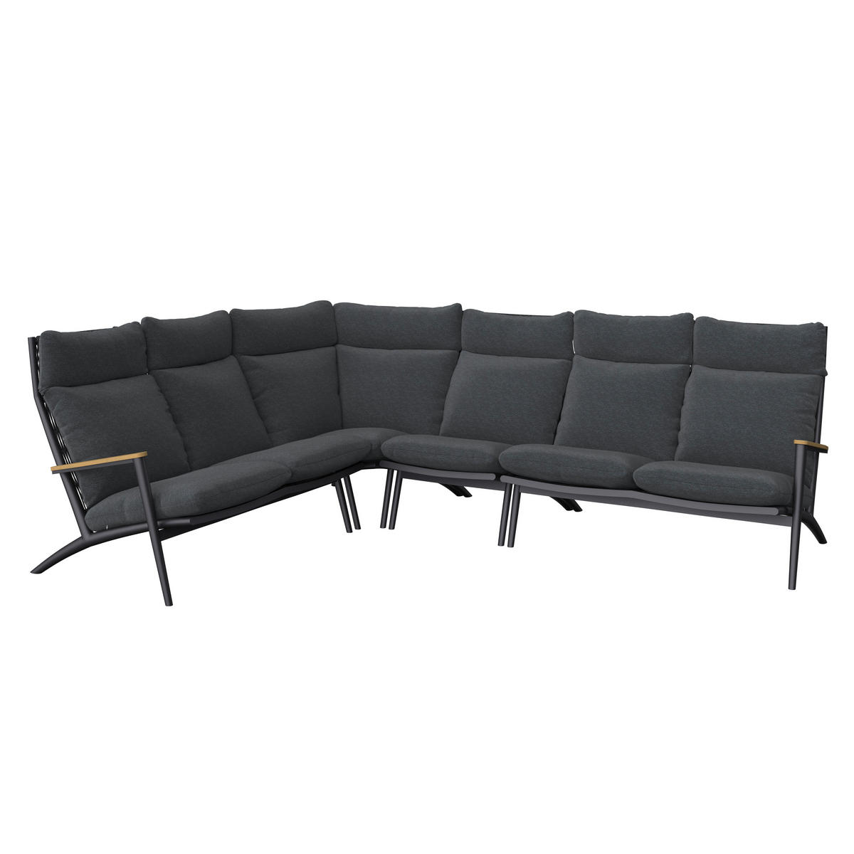 LOUNGE GARNITURA  antracit   - tamno siva/antracit, Design, drvo/metal (280/220cm) - Amatio