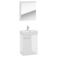 GÄSTEBAD 50 cm  - Weiß Hochglanz/Weiß, Basics, Glas/Keramik (50cm) - MID.YOU